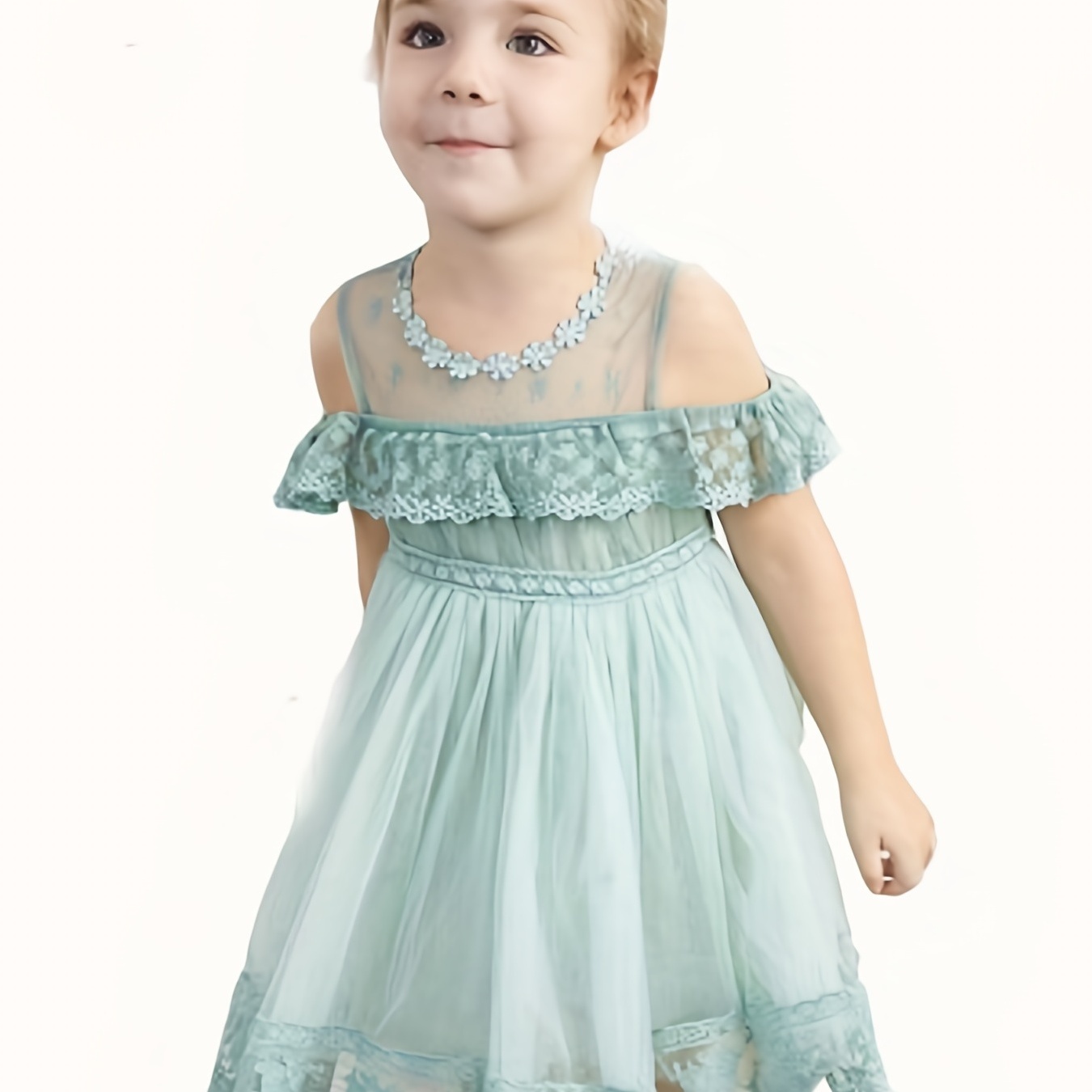 Robe de princesse Puffy Belle - Épaules dénudées - Pour une occasion  spéciale - Pour les petites filles de 2 à 3 ans - Dentelle ultra douce -  Jaune : : Mode