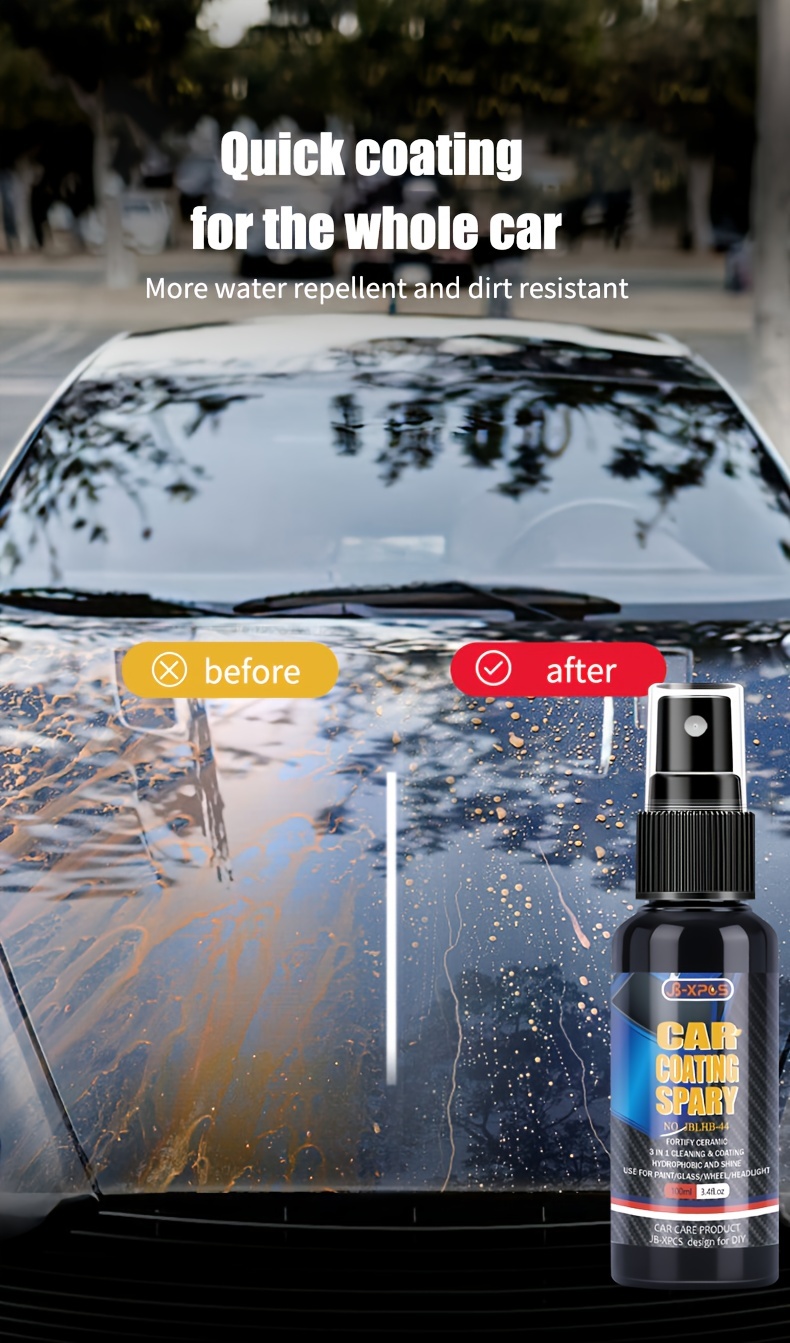4× 3in1 High Protection Quick Car Coat Ceramic Coating Spray Hydrophobic  100ML