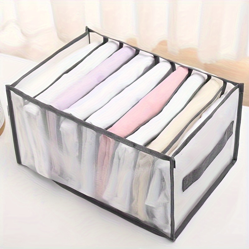 Closet Clothes Pants Jeans Storage Box Organizer Drawer Mesh Divider  Container