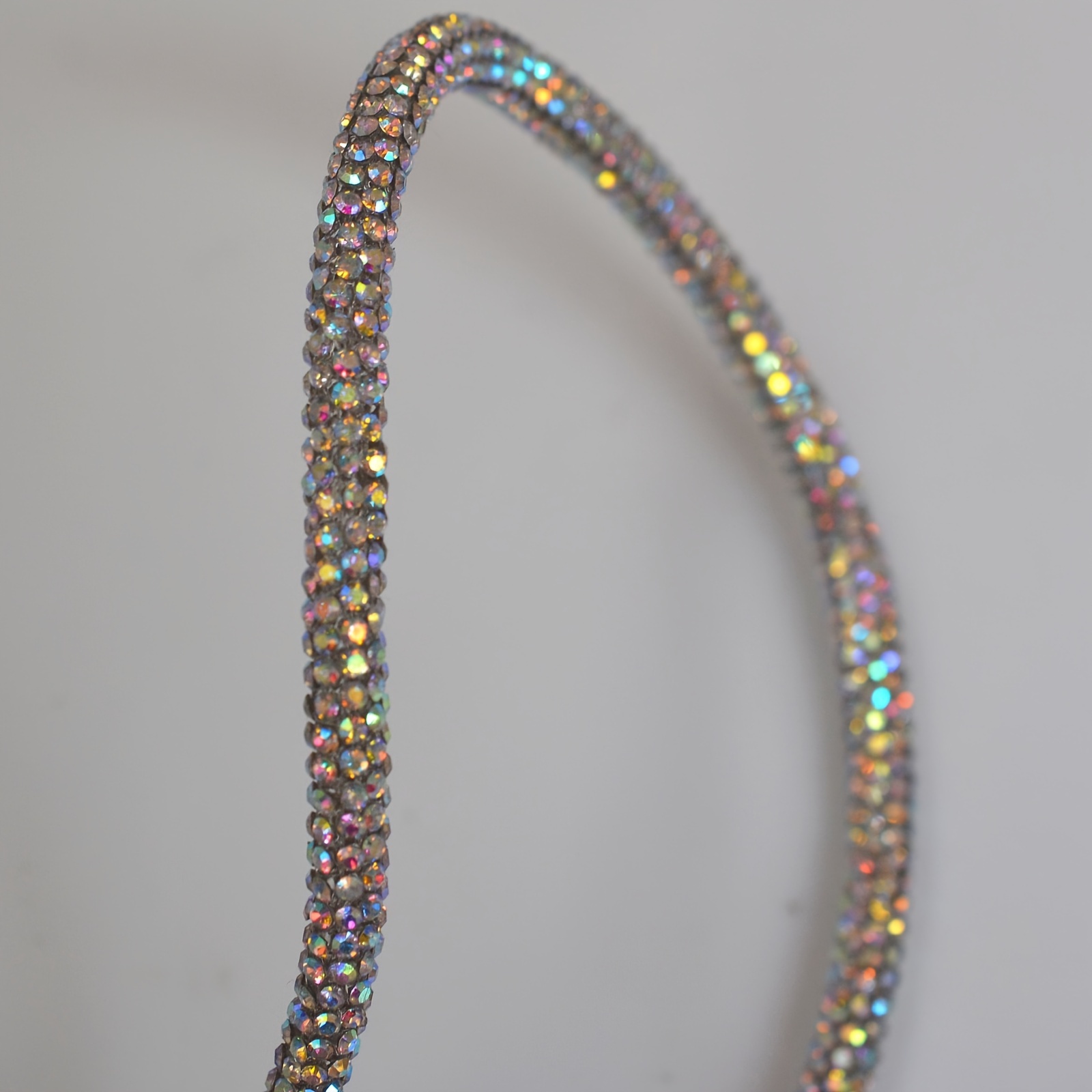 1pc, Crystal Cord (36 inch), 6mm Trimming Glitter Rhinestone Soft Tube, Shoelace Glitter Round Rope