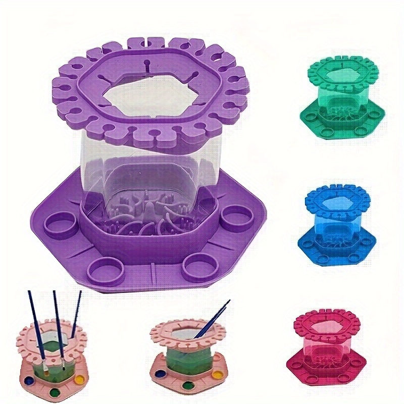 Hexagonal Detachable Painting Brush Organizer Hexagonal - Temu