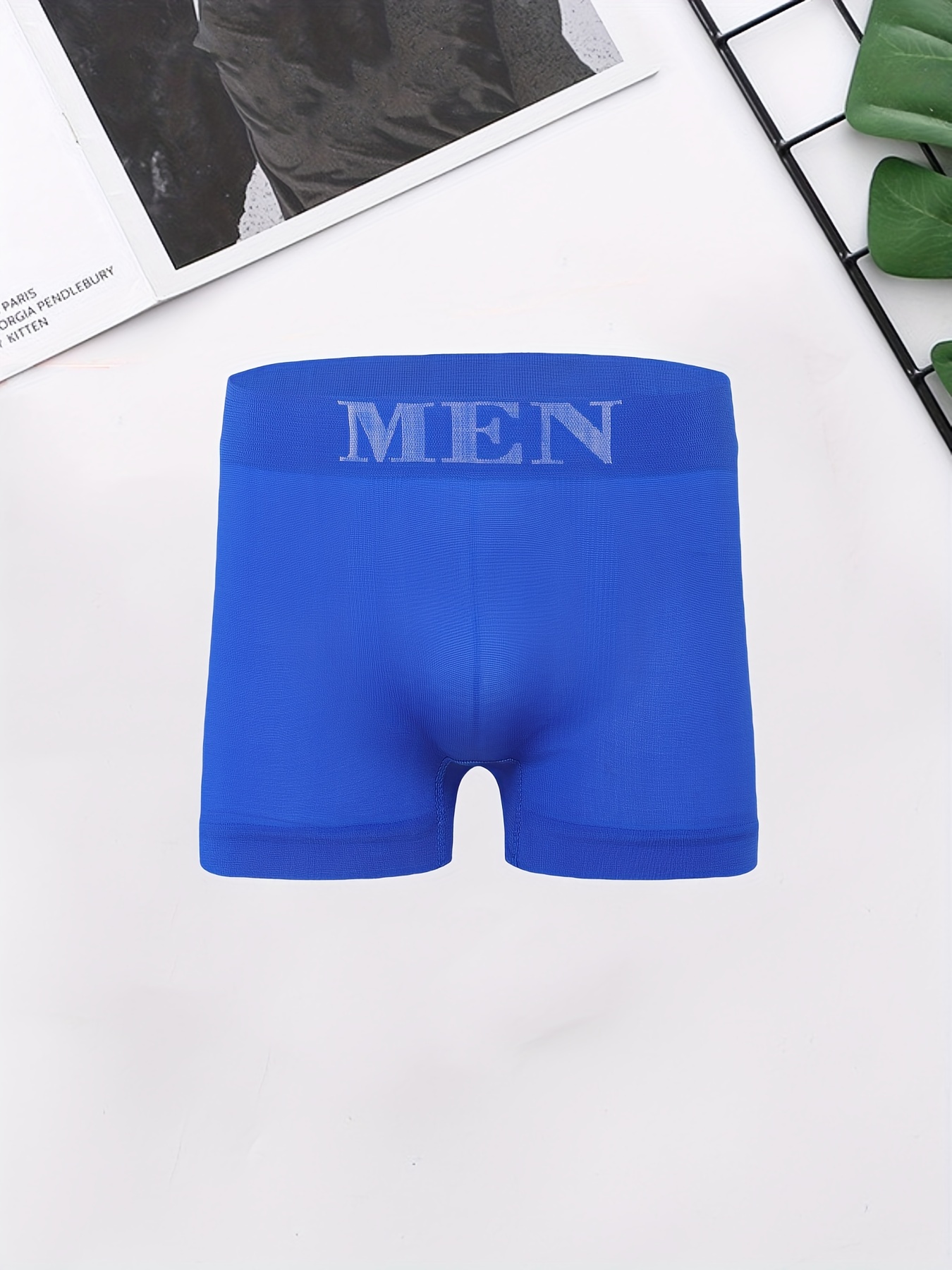 Men's Seamless Breathable Comfy Quick Drying Sports Boxer - Temu