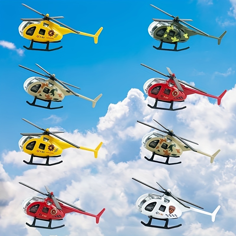 Mini Helicopter Alloy Model Toy Desktop Decoration Fun Health Material