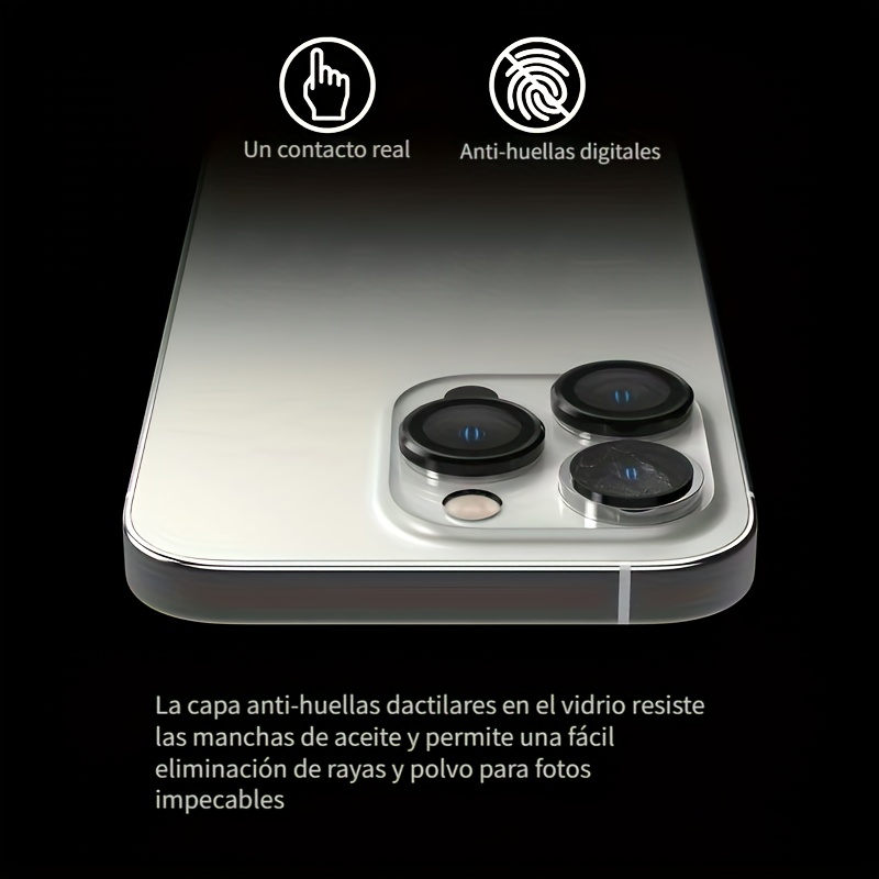Protector Cámara Trasera Aluminio Cristal Templado iPhone 13 Pro