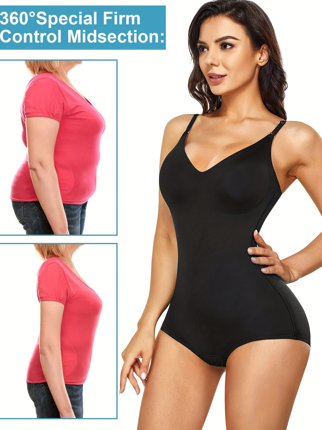 LADIES FIRM TUMMY Control Full Body Shaper Seamless Bodysuits with