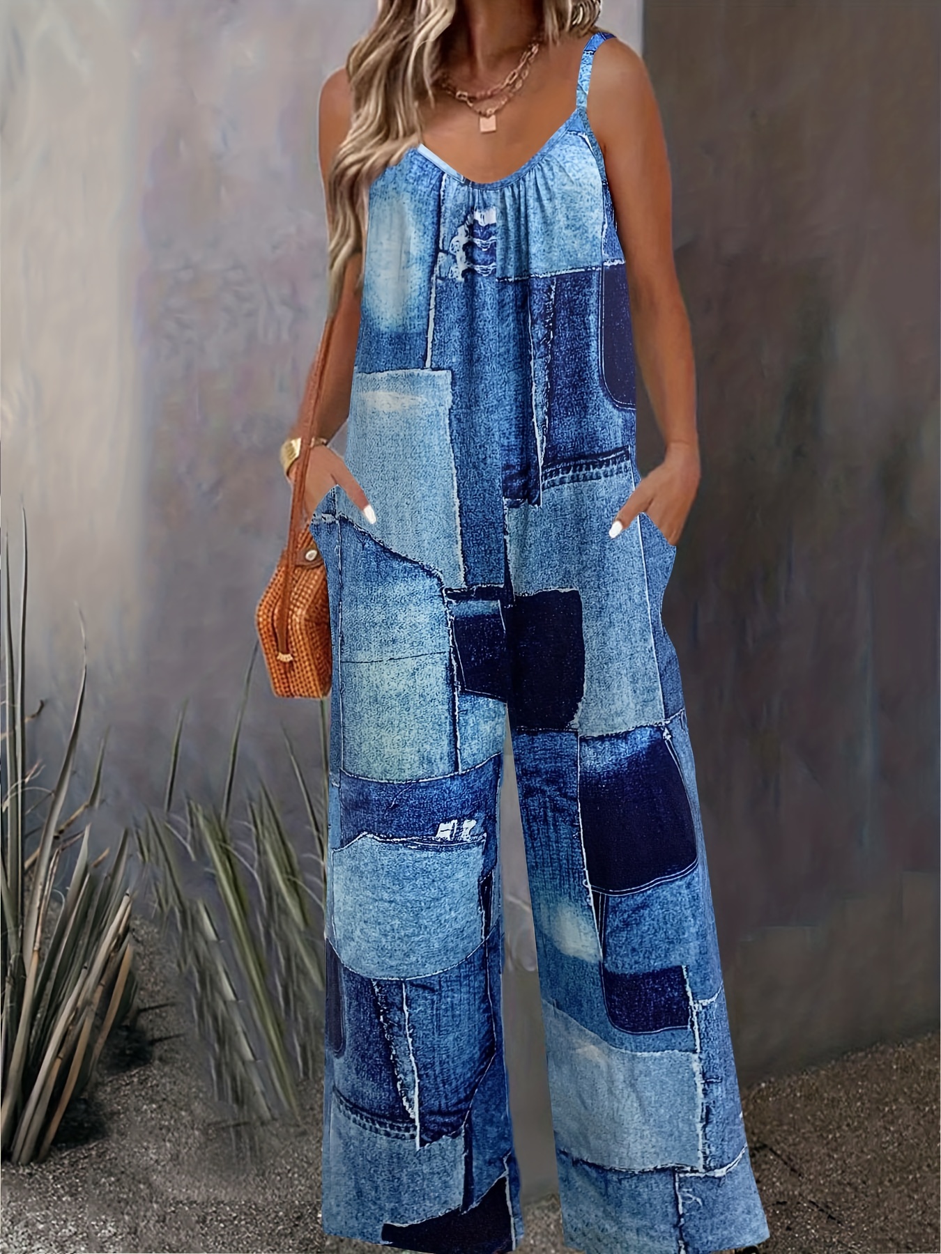www. - Sleeveless Jumpsuits Female Patchwork Tunic High