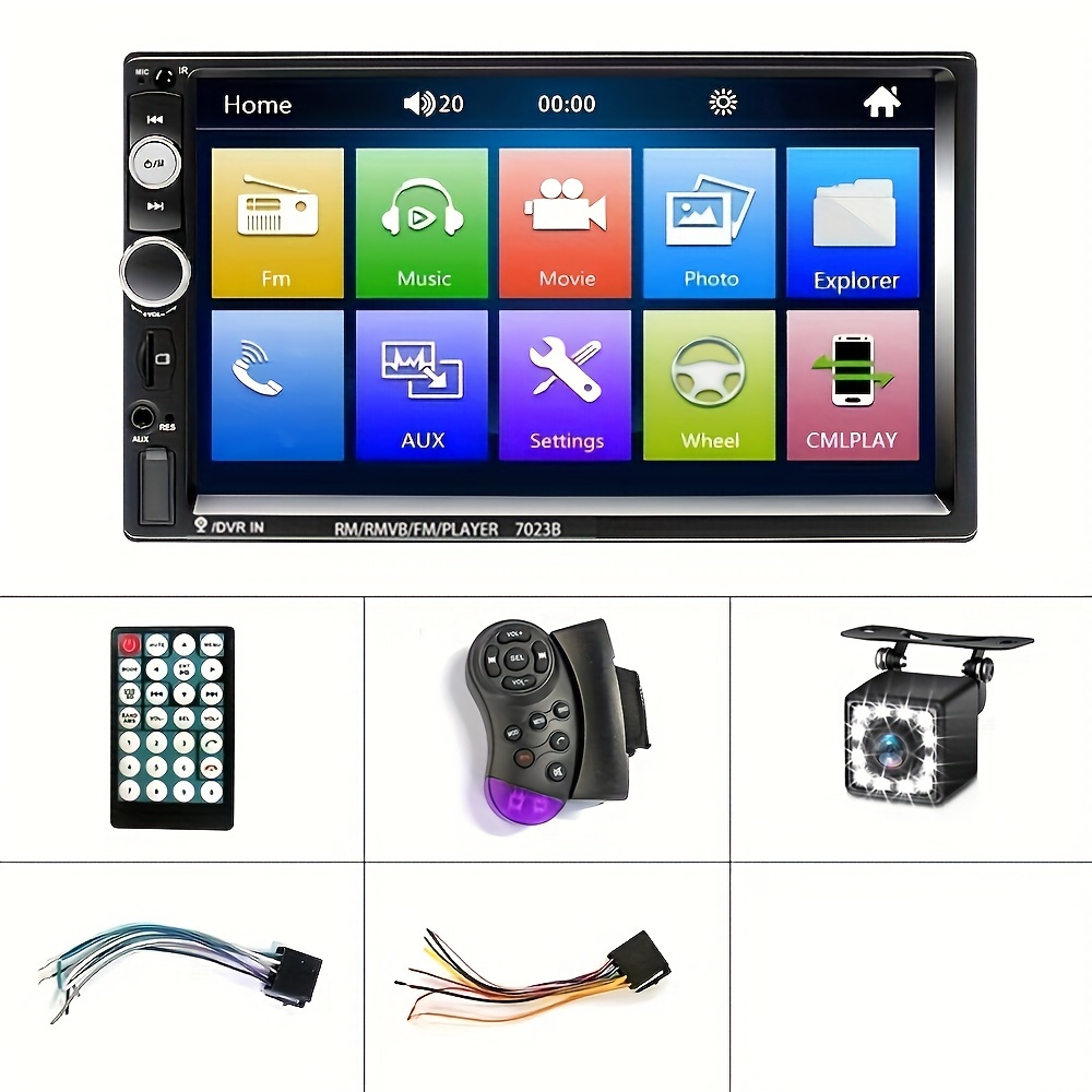 Comprar Estéreo para coche, Radio para coche 2 Din, reproductor MP5 de 7  pulgadas con pantalla táctil HD, pantalla Digital, reproductor Multimedia  Bluetooth
