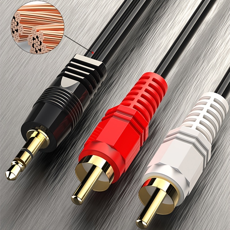 CABLE - RCA audio cable - RED WHITE - 8ft 