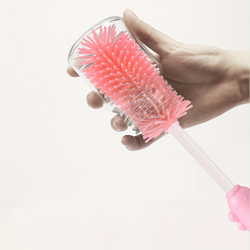 360 Rotating Silicone Bottle Brush Set for Baby Bottles, Pacifiers & Straws