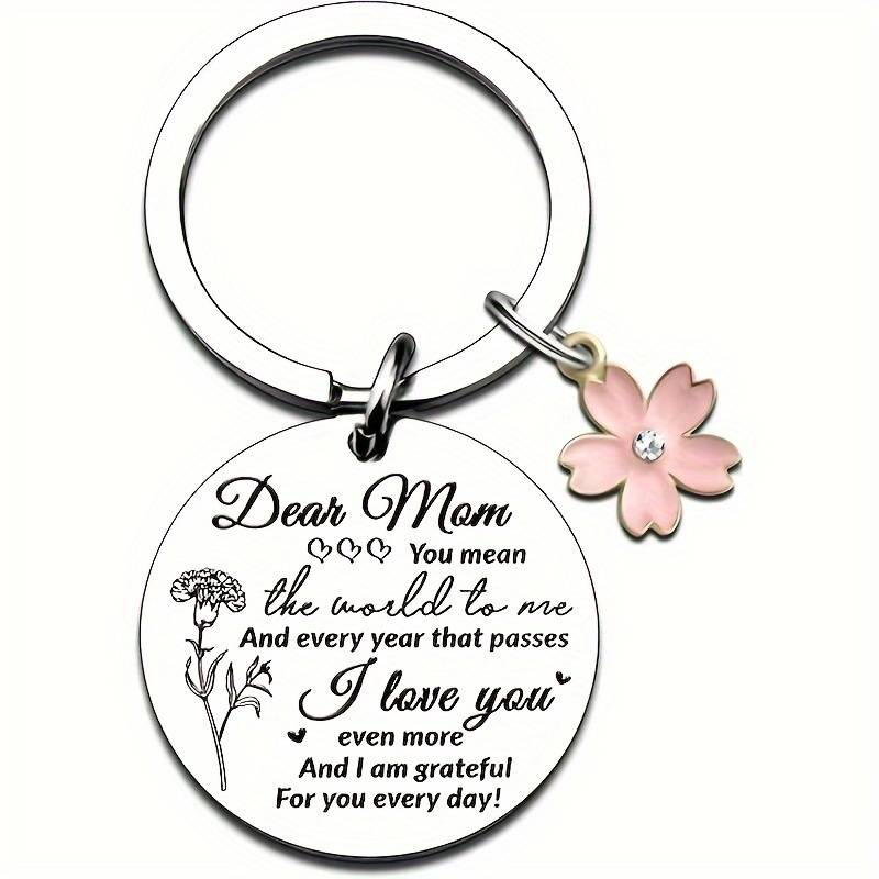 Portachiavi Personalizzato Per Mamma | Regalo Dalla Figlia/figlio | Frasi Incise | Festa Della Mamma
