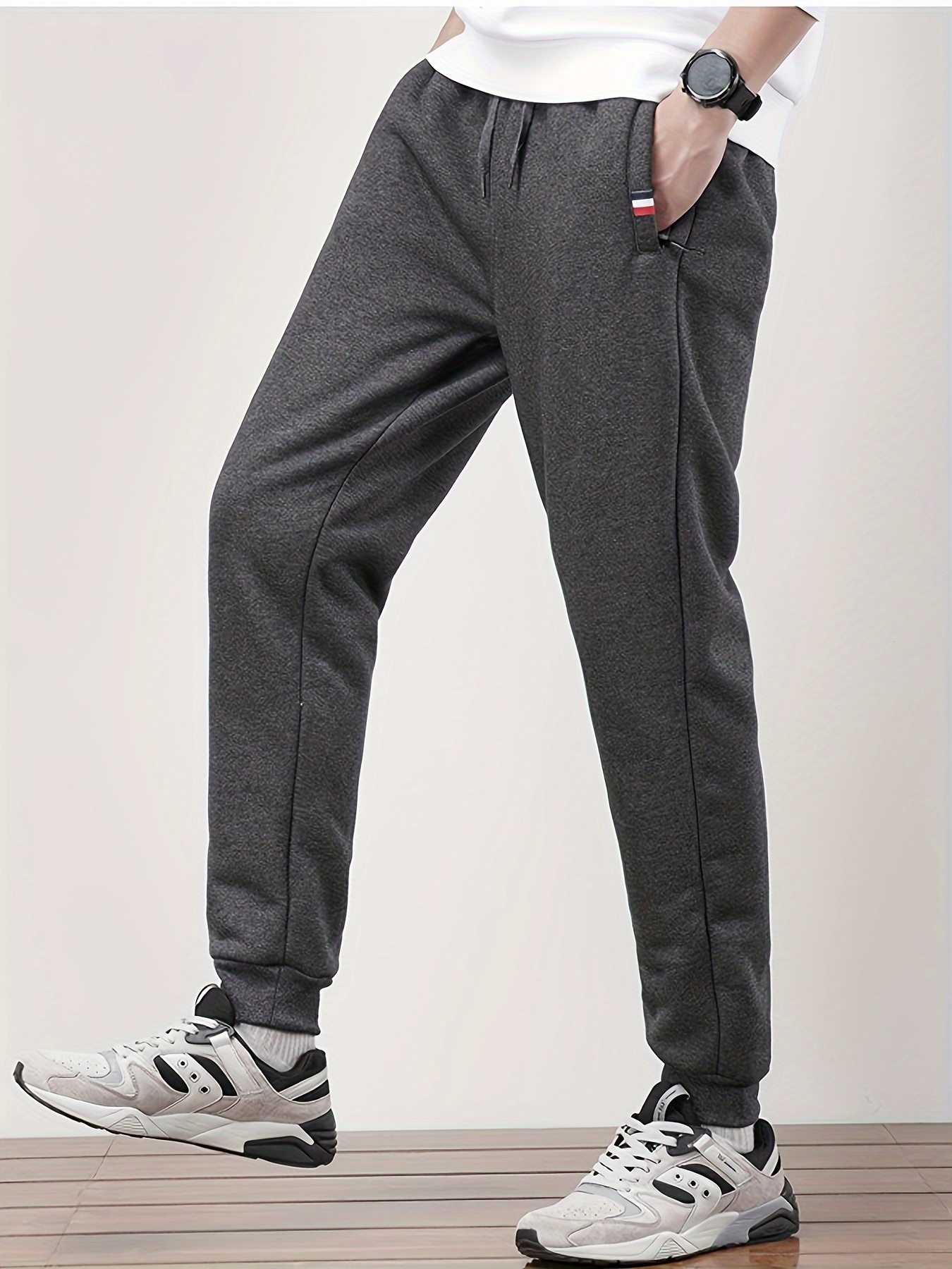 Men's Warm Pants Trousers Winter Warm Thick Loose Elastic - Temu