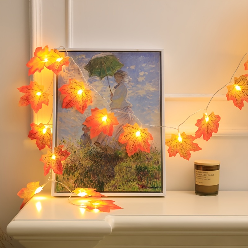 battery operated leaf lights