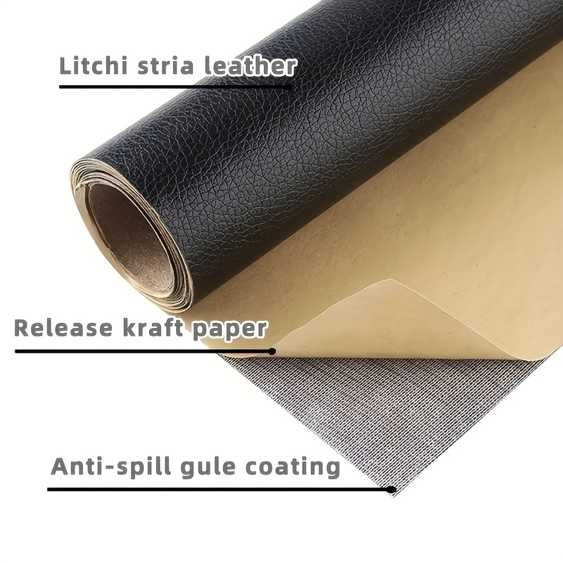 Self adhesive Leather Repair Patch Sofa Black Pu Leather - Temu