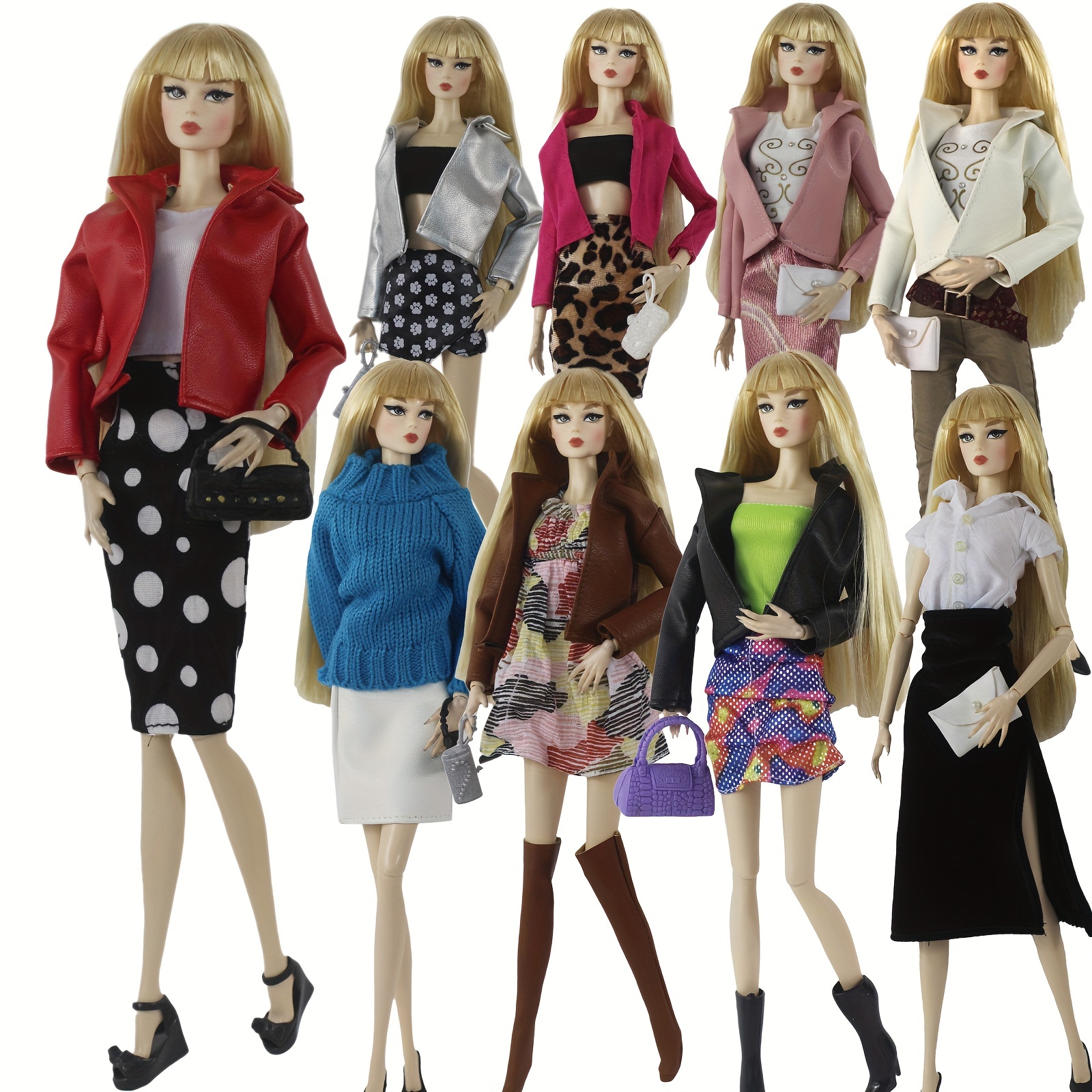 Newest Hot Sale Fashion Dress 62 Items/lot Doll Accessories 30cm