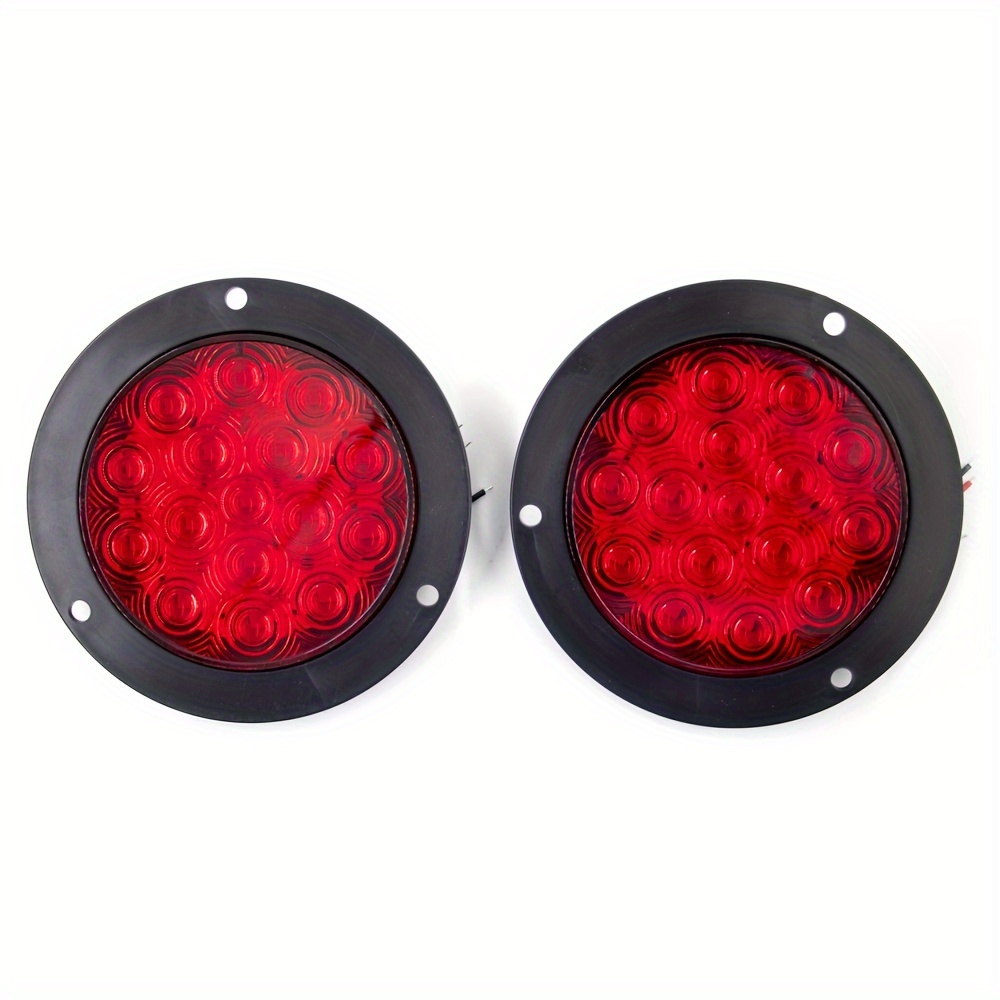 2 Uds Luces Remolque Ovaladas Rojas 10 Led Stop Turn Tail - Temu