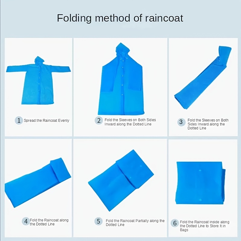 Waterproof Reusable Raincoat with Adjustable Hood for Outdoor Activities