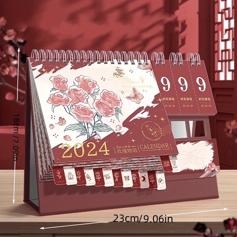 Calendrier en bois original 2024, calendrier mensuel, décoration