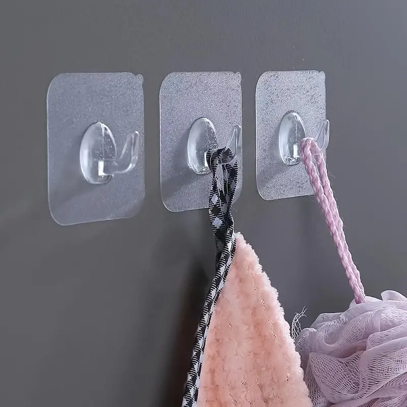Transparent Wall Hooks Hangers Self Adhesive Door Wall - Temu