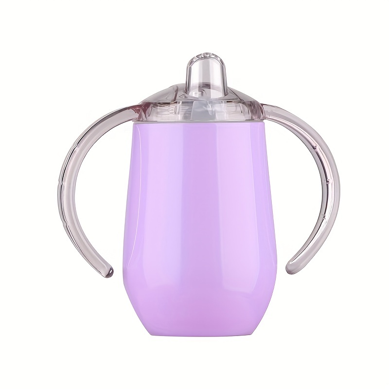 Stainless Steel Sippy Cup With Double Handles Egg Shaped - Temu