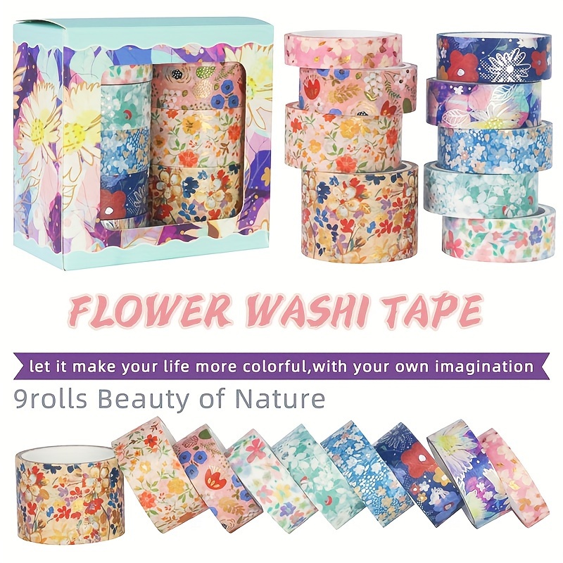 Washi Tape Set Decorative Masking Tape Colored Marbling - Temu