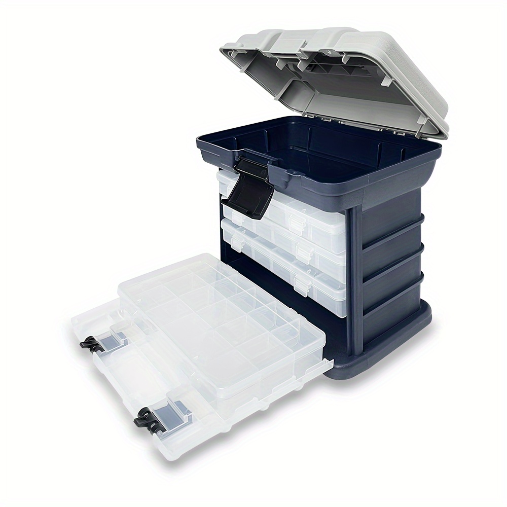 LALAFINA 1 caja de medicamentos con asa de herramientas plegables de  almacenamiento de primeros auxilios organizador de medicamentos organizador  de