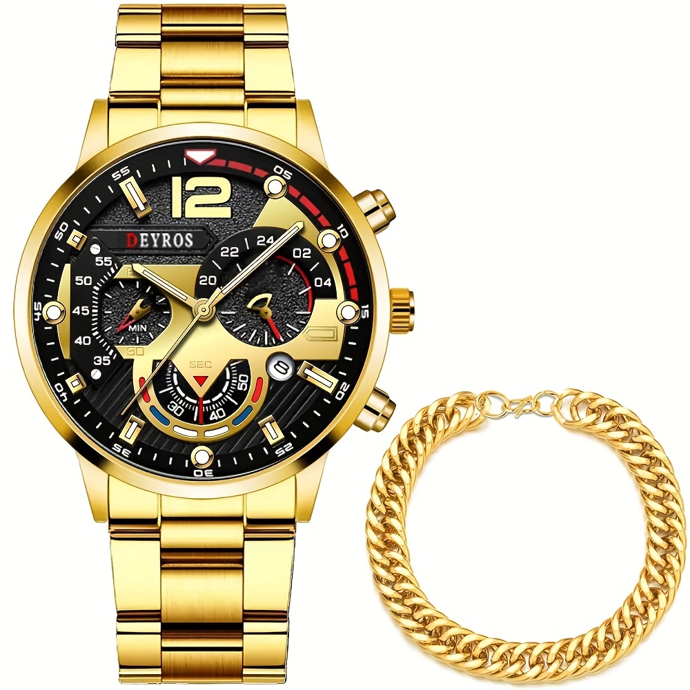 reloj hombre moda hombres de acero inoxidable reloj de lujo calendario de  cuarzo reloj de negocios relojes hombre reloj relogio masculino