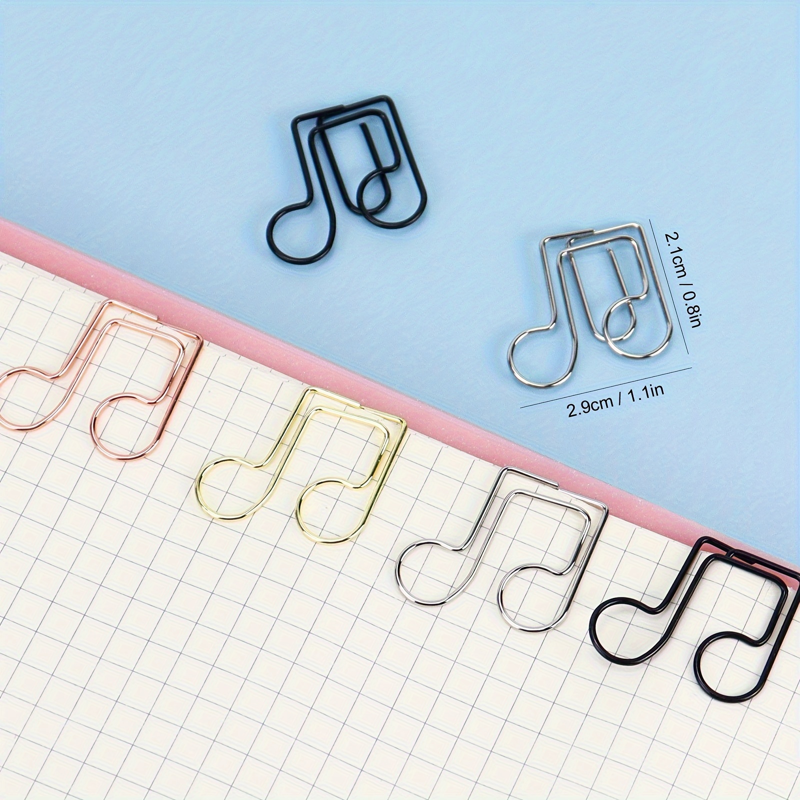 40/20 Piezas Clips Papel En Forma Nota Musical Creativa - Temu Chile