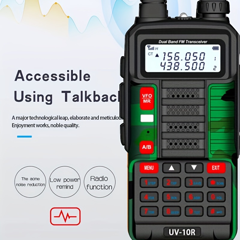 Baofeng Walkie Talkie Portátil Uv 10r V2 128 Canales Batería - Temu