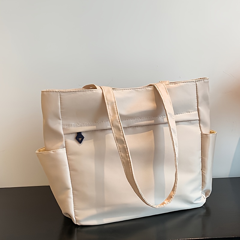 Large Capacity Multi-pocket Tote Bag - White