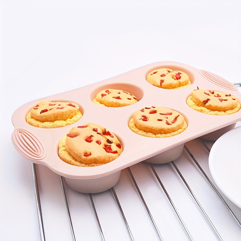 Silicone Muffin Pan, Non-stick Baking Cupcake Pan, 6 Cavity Pudding Mold,  Oven Accessories, Baking Tools, Kitchen Gadgets, Kitchen Accessories - Temu