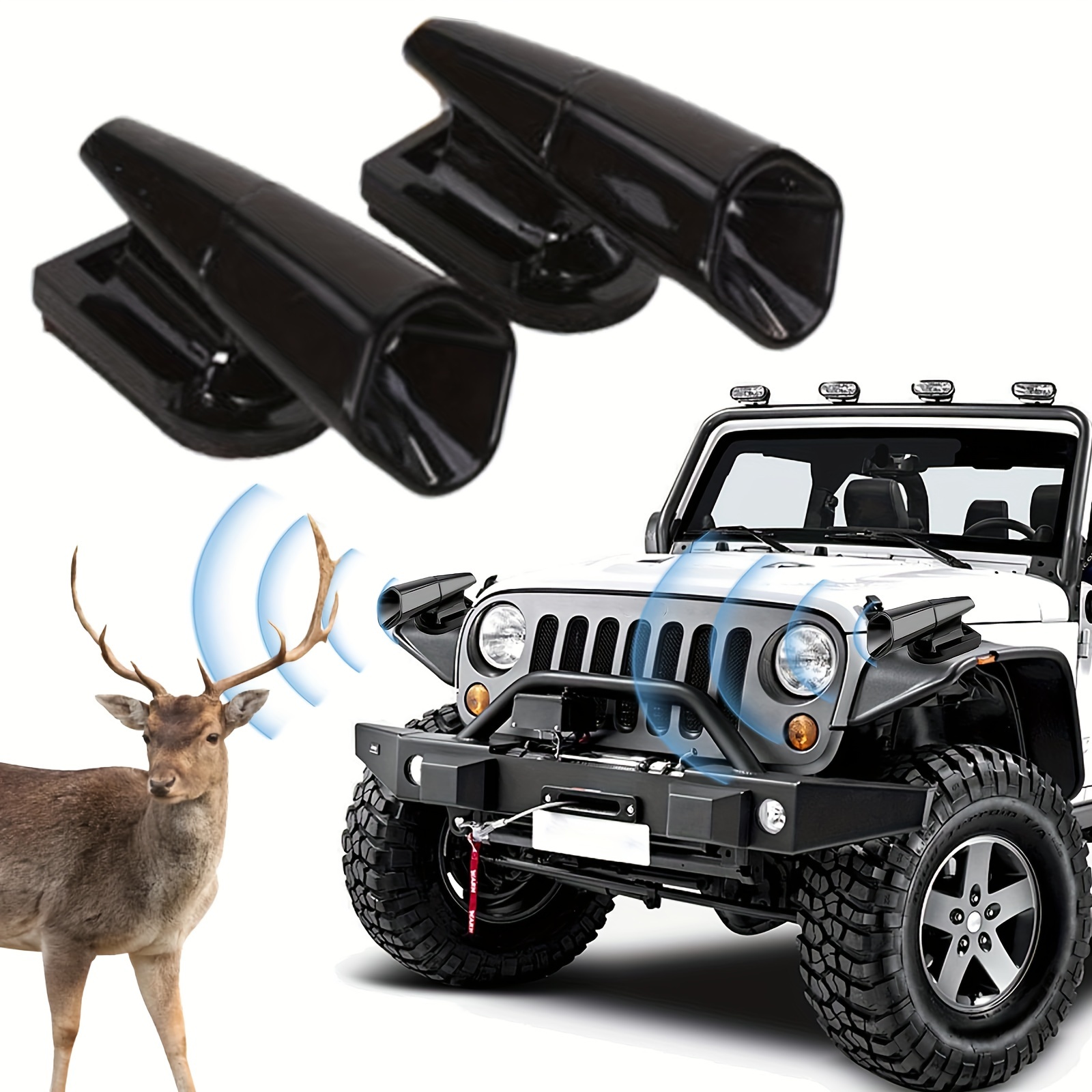  2Pcs Upgraded Deer Whistles For Car,Deer Horns For Vehicles,Deer  Whistles For Vehicles,Car SUV Truck Safety Accessories,Three-Horn :  Automotive