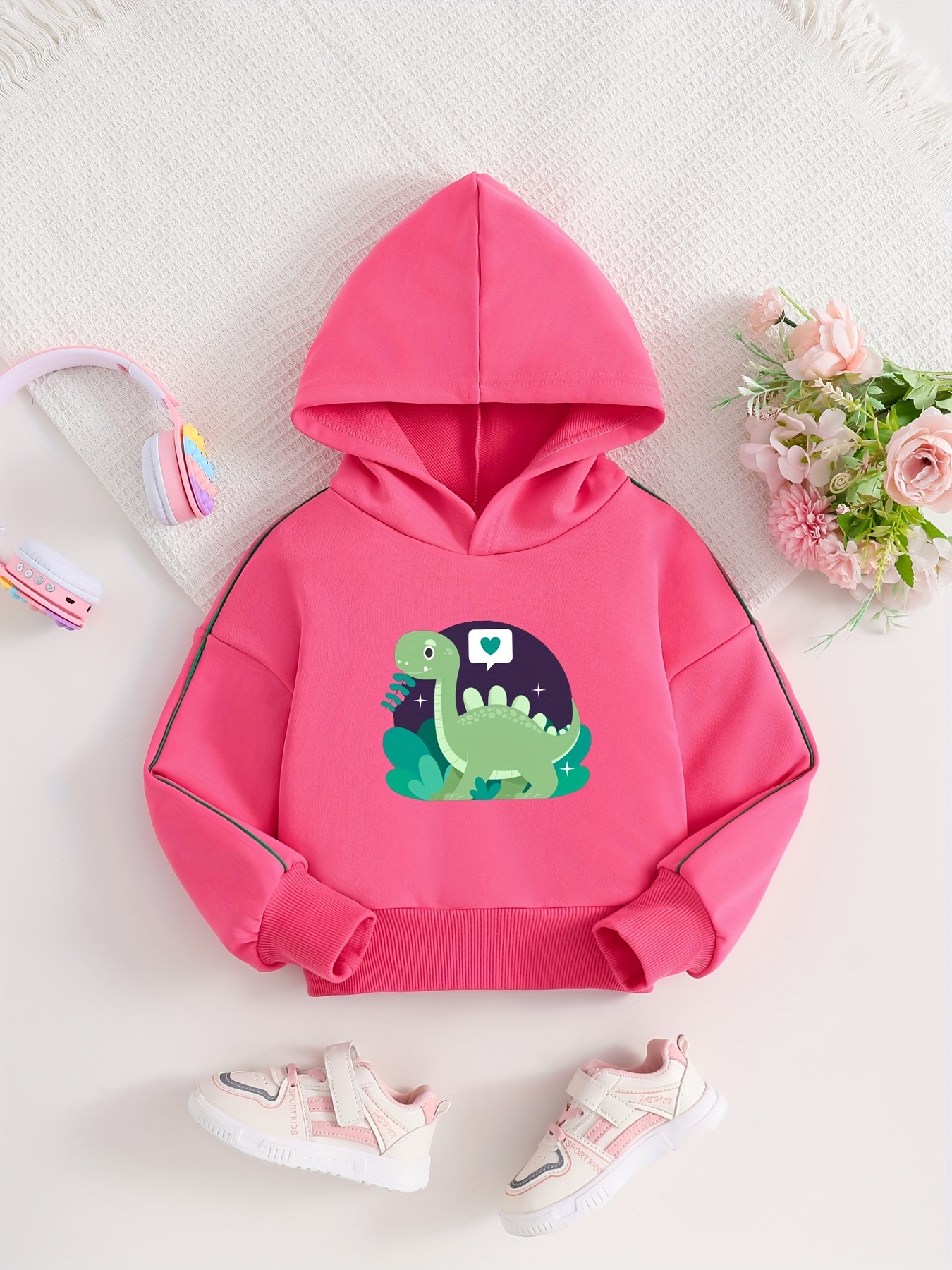 Preciosa Sudadera Capucha Niña Estampado Dinosaurio - Temu Chile