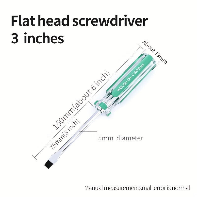 flathead screwdriver sizes