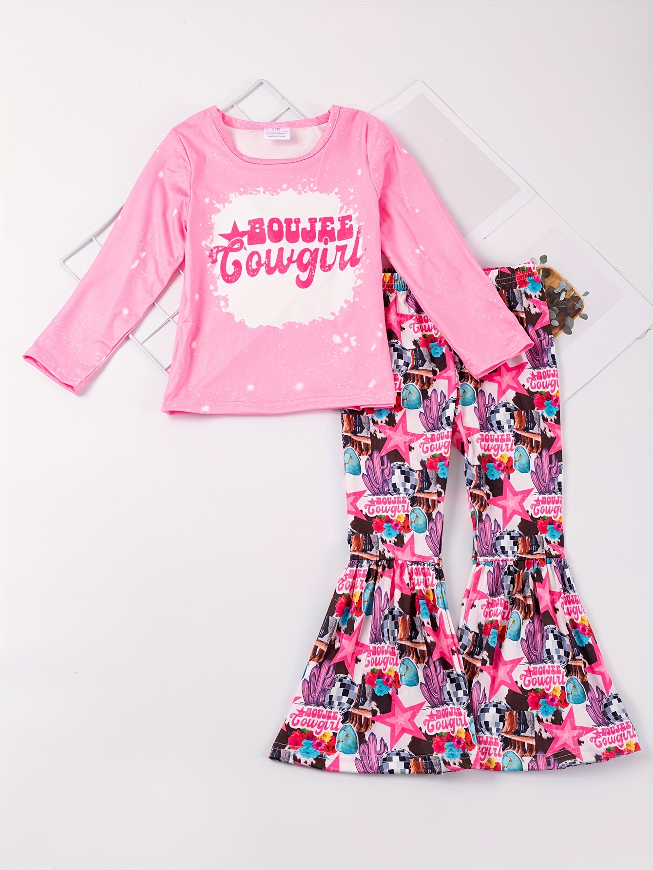 Girl's Cartoon Sunflower Pattern Long Sleeve Top Flared - Temu Canada