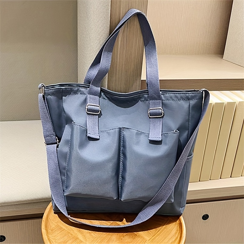 Borsa Donna Tela Monocolore Tasche Cerniera Clip Grandi Dimensioni Man – DA  NOTARE