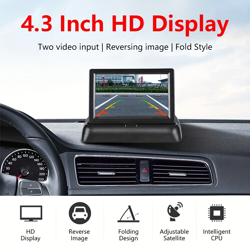 Car Backup Monitor Camera Kit Foldable Screen Tft Lcd Temu Kuwait