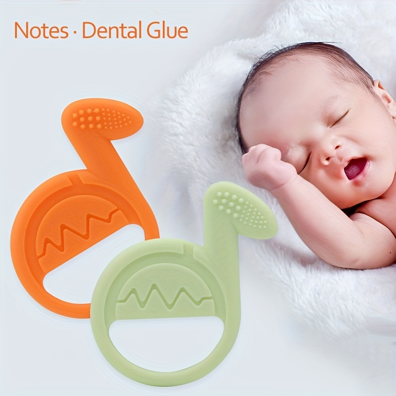  Juguetes de dentición para bebés, mordedor de silicona de grado  alimenticio para bebés de 3 a 6 meses, juguete de goma natural para  masticar, 6-12 meses, sin BPA, anillos de dentición