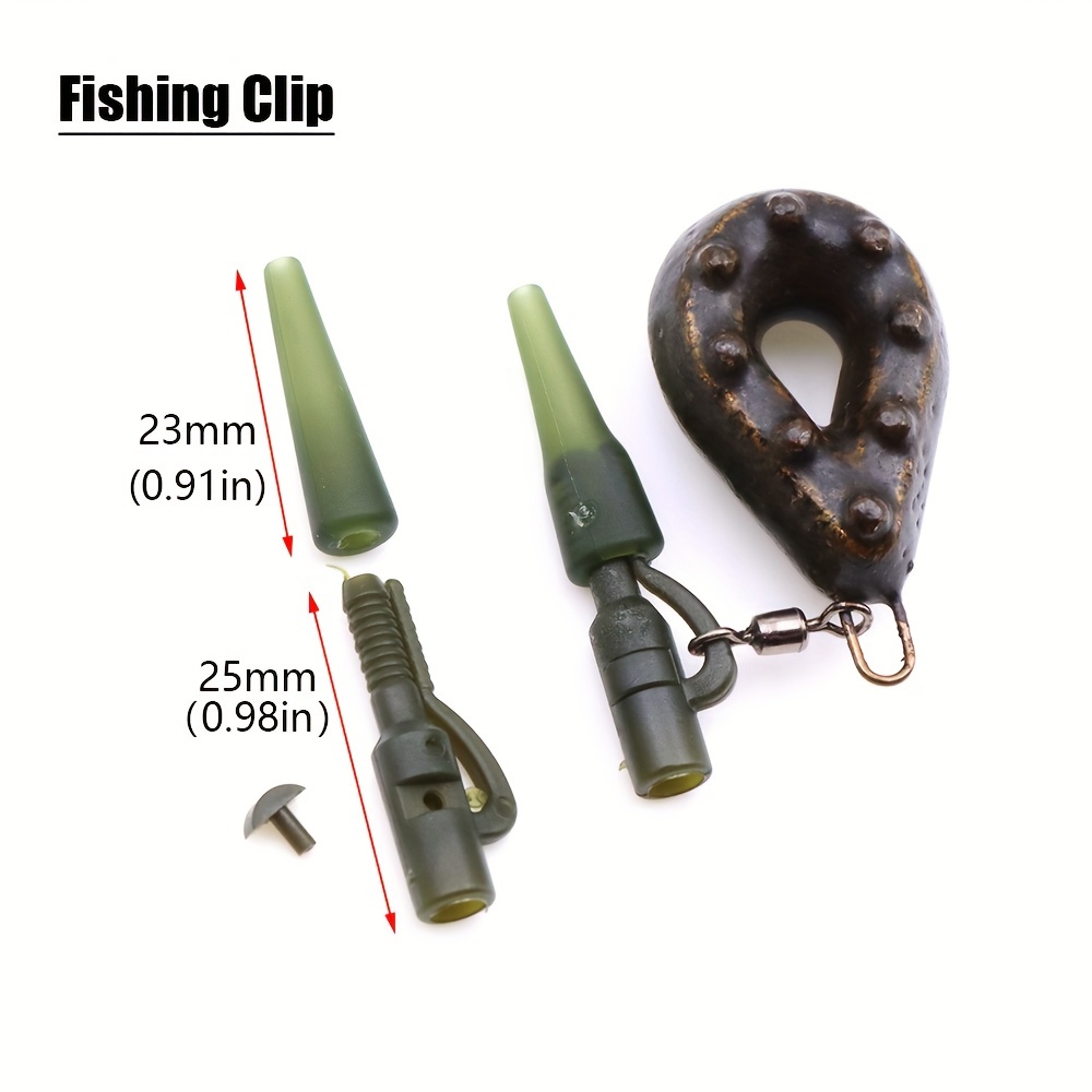 Kit de pêche Accessoires de pêche Set Clip de plomb Anti Sleeve Tail  Caoutchouc Changement rapide Swivel Ki