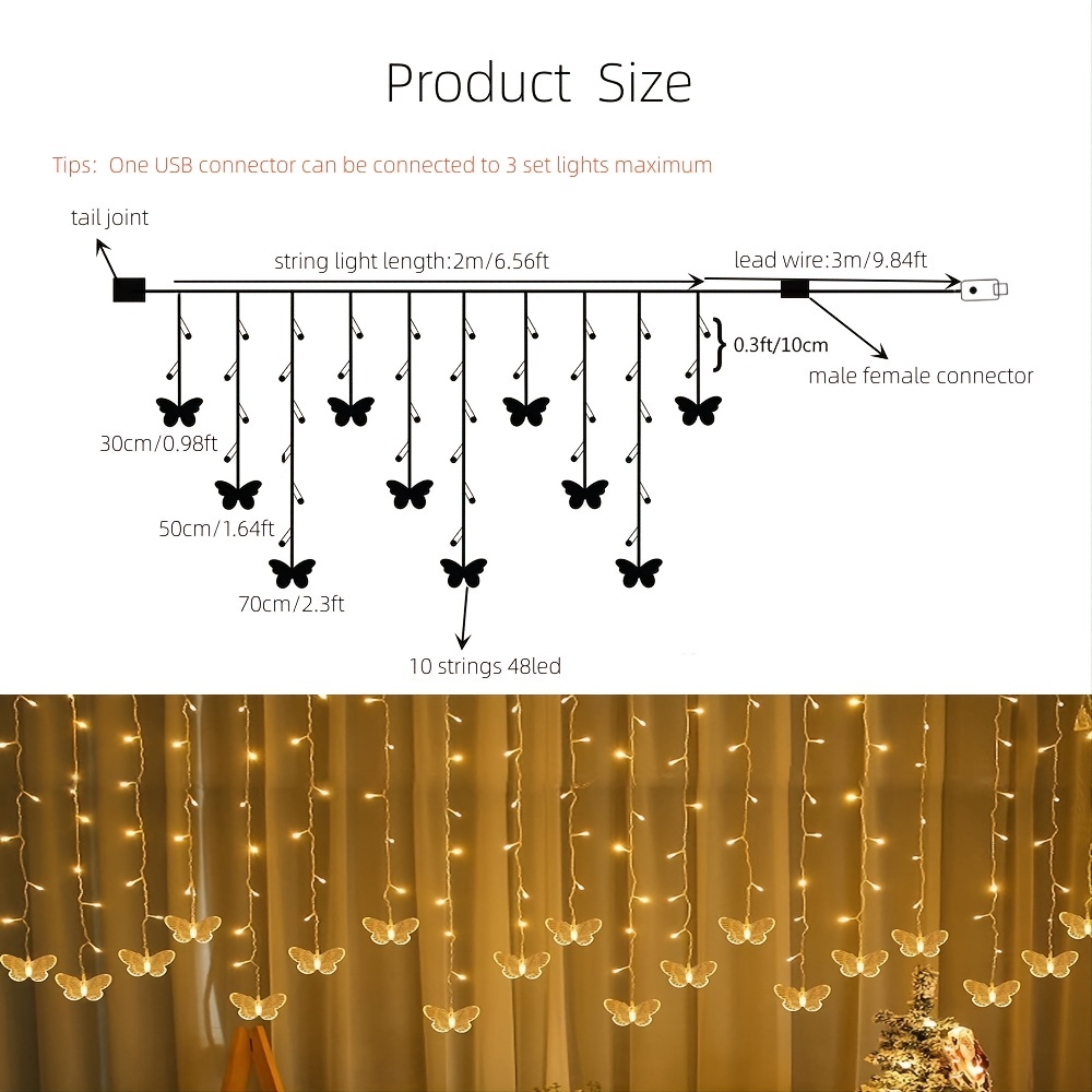 Vertical deals fairy lights