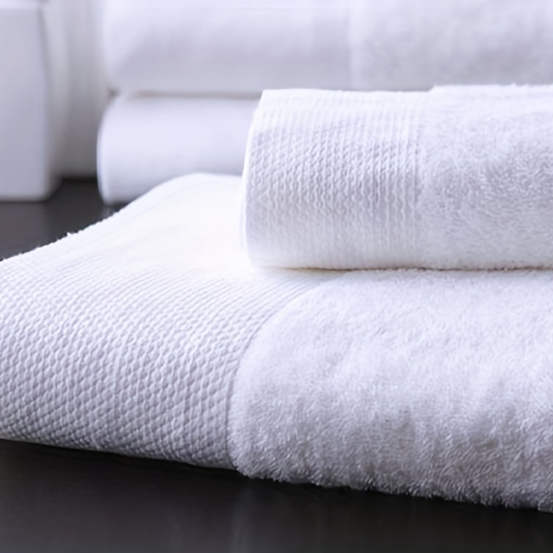 White Cotton Washcloths, Hand and Bath Towels