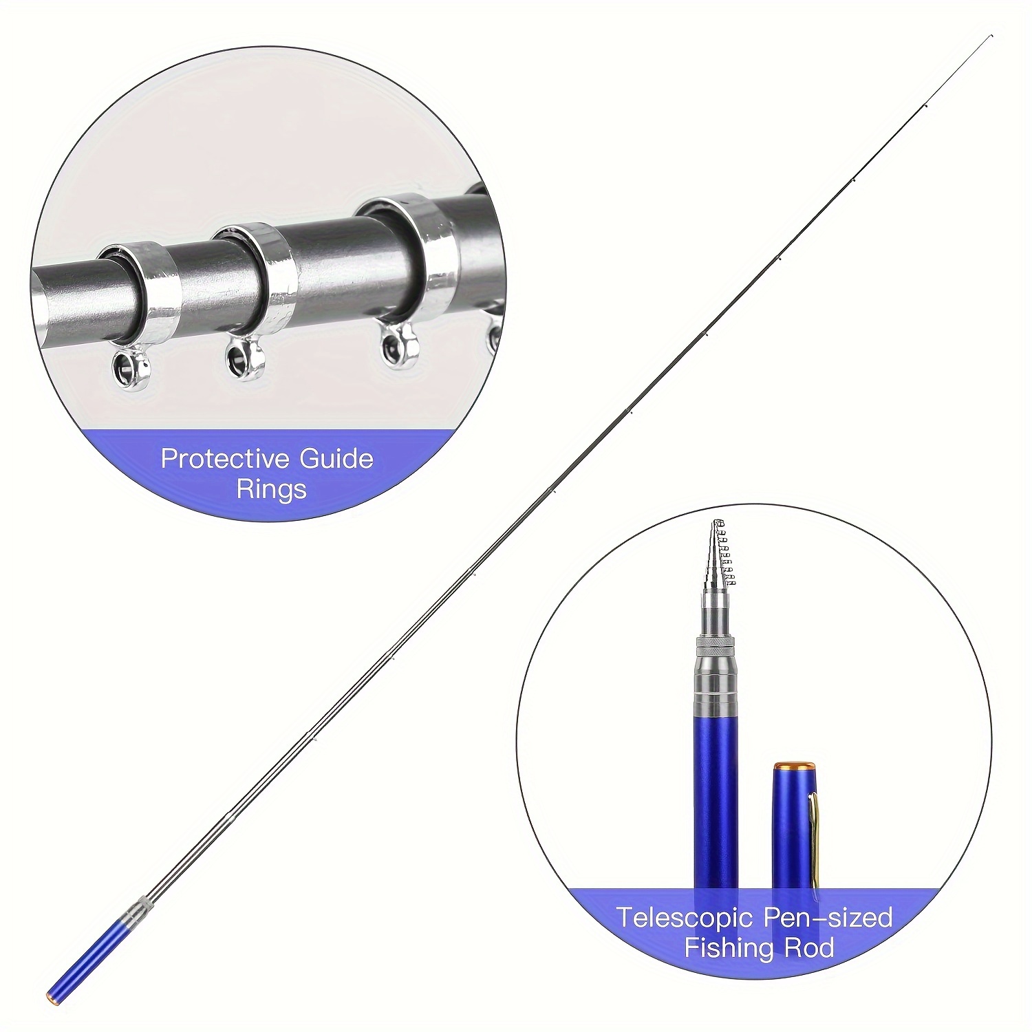 Pocket Size Fishing Rod Pen Style Fishing Pole Reel Combo - Temu
