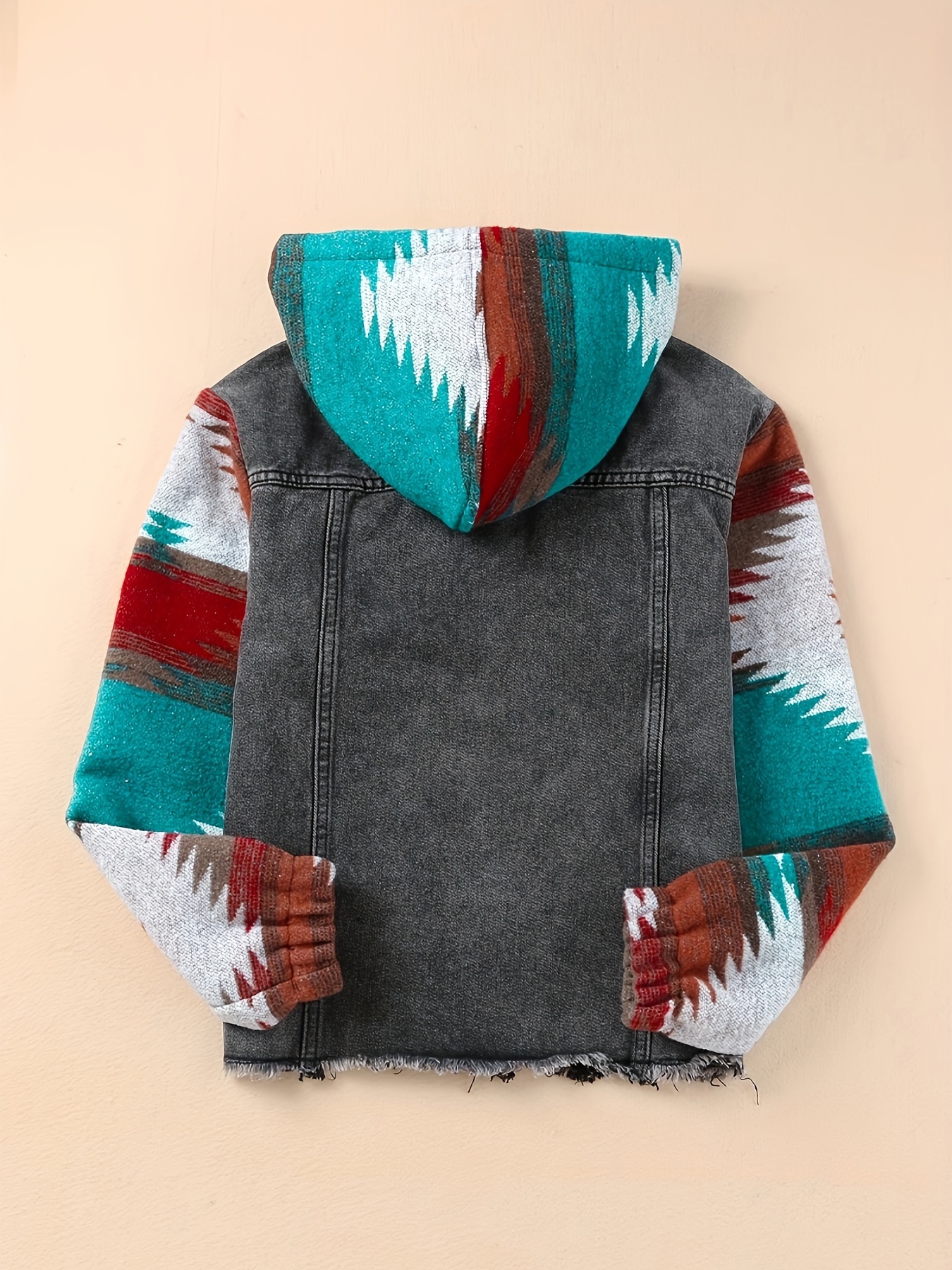 Fuzzy denim jacket cheap