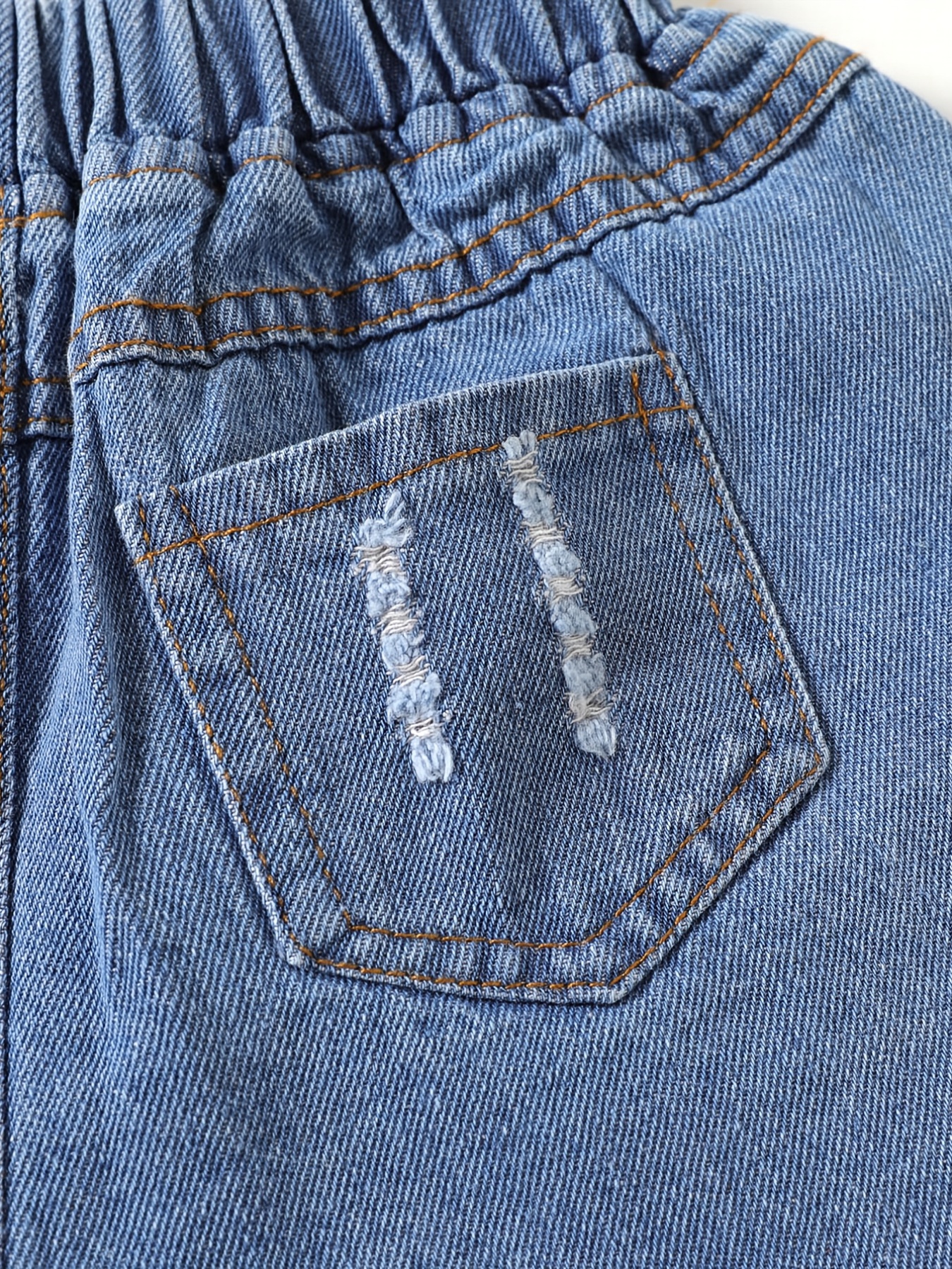 Girls Mesh Patchwork Denim Shorts Set Kids Summer Clothes