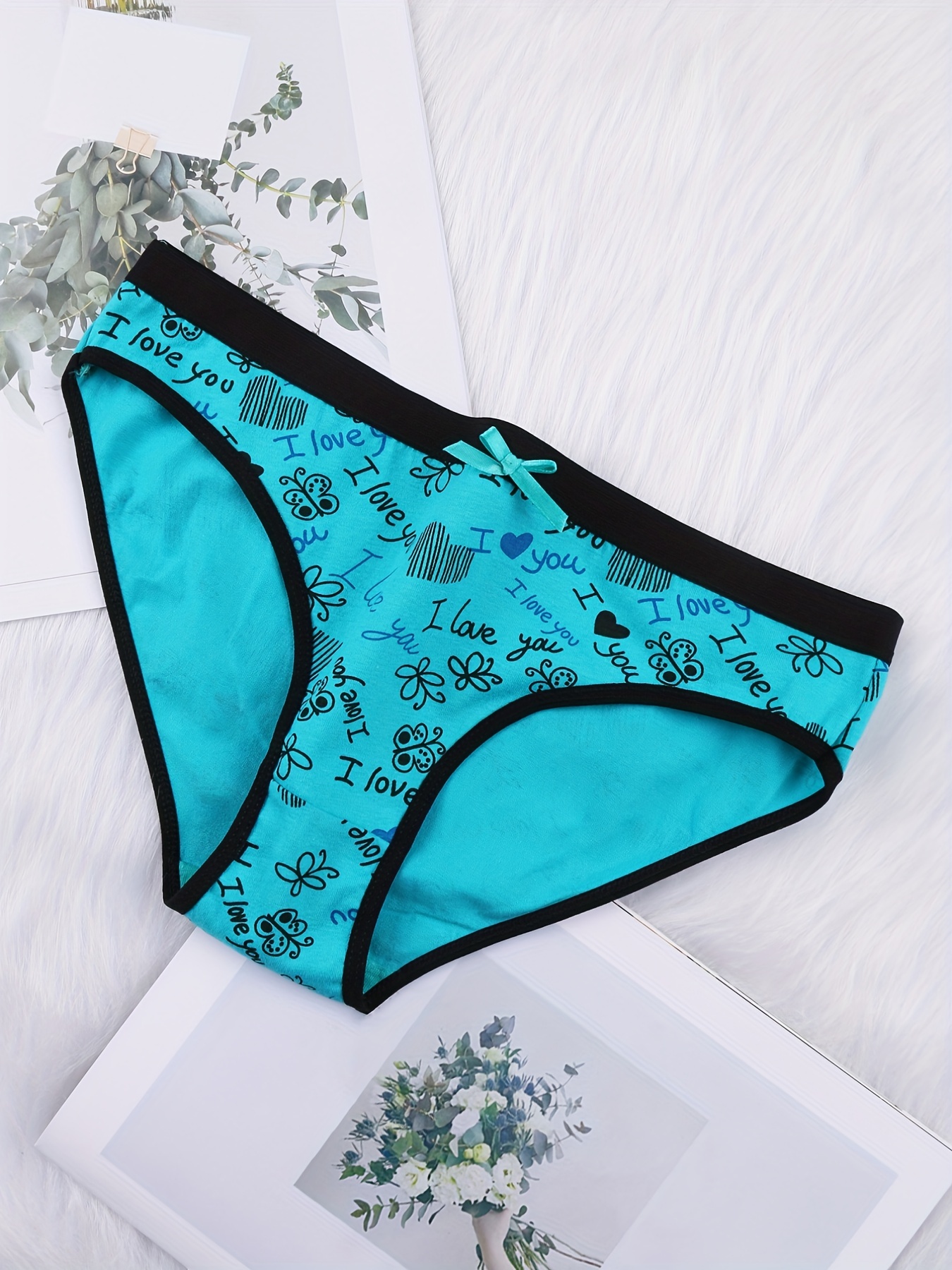Simply Comfy Teal Cotton Hipster Panty
