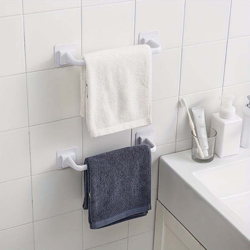 1 Barra Toalla Plástico Toallero Ducha Simple Baño Soporte - Temu