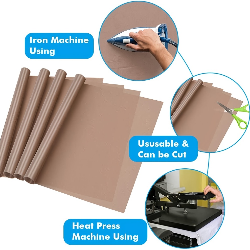 Ptfe Teflon Sheet For Heat Press Transfer Sheet Non Stick Heat Transfer  Paper Reusable Heat Resistant Craft Mat - Temu United Arab Emirates