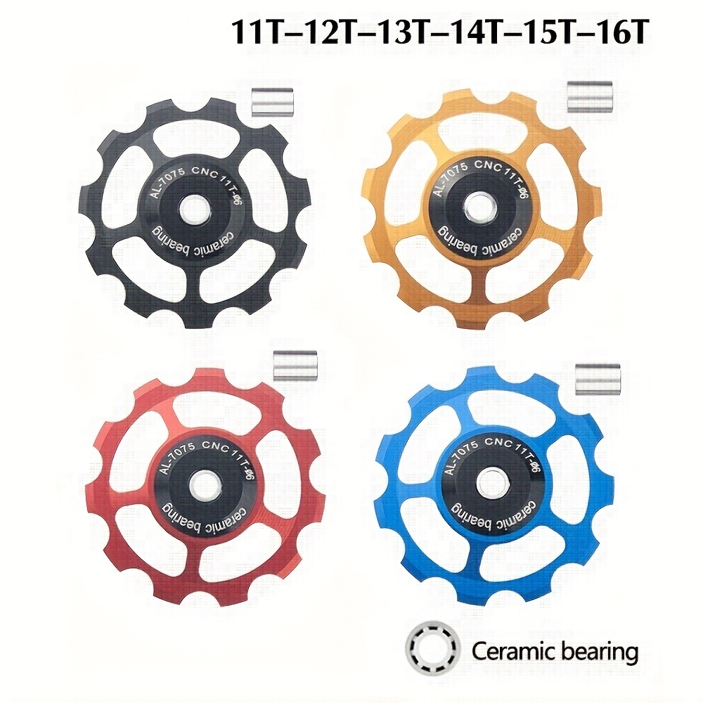 

Upgrade Your Bike With 11t-16t Aluminum Alloy Ceramic Bearing Jockey Wheel For Rear Derailleur Pulleys