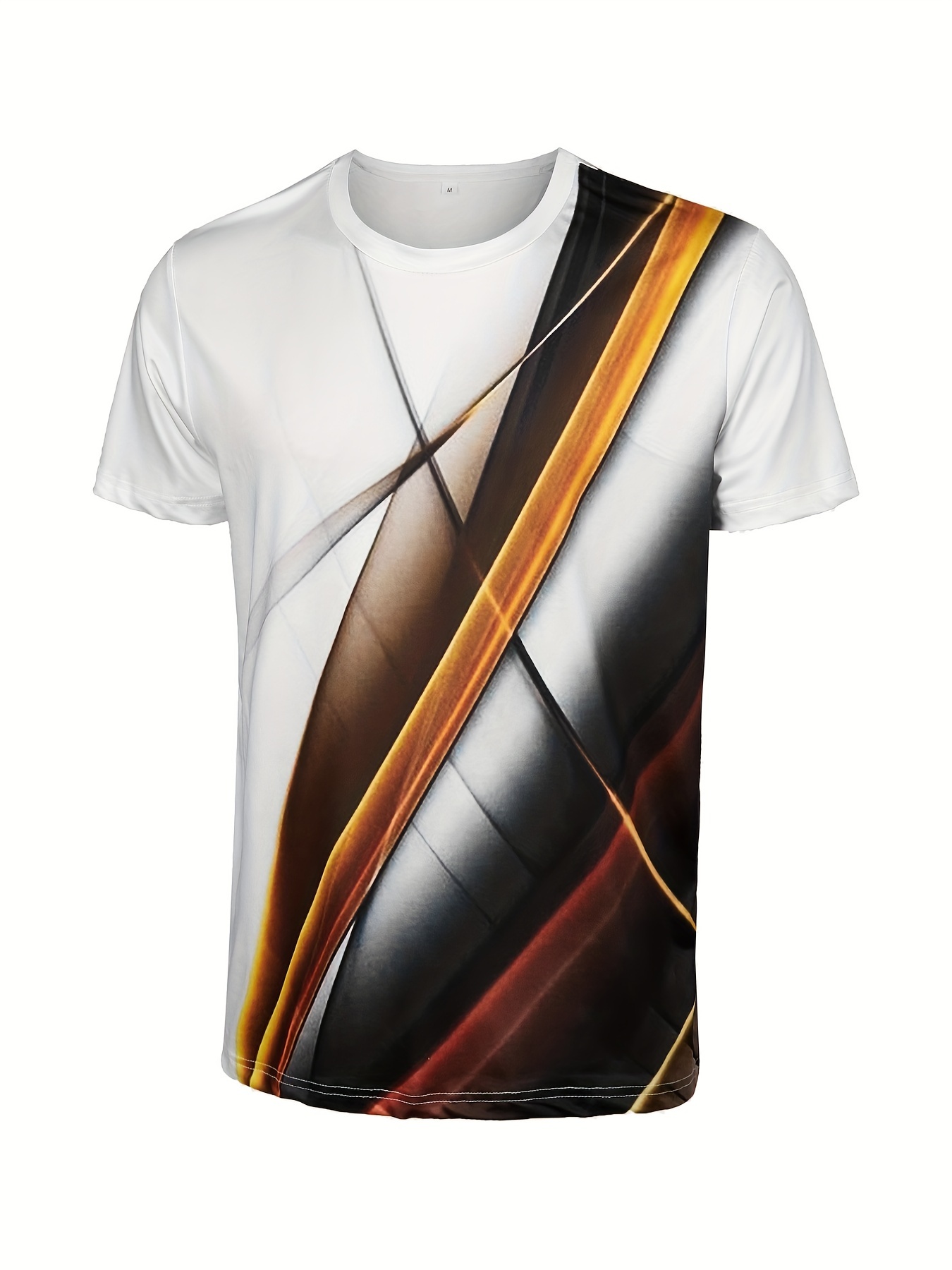 Colorful Smoke Print, Men's Trendy Comfy T-shirt, Active Slightly Stretch  Breathable Tee For Outdoor Summer - Temu Belgium