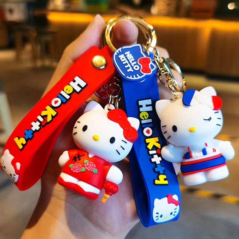 1pc Cute Hello Kitty Pendant Keychain, Car Keyring, Mobile Phone Bag Hanging, Jewelry, Jewels Accessories Gifts,Temu