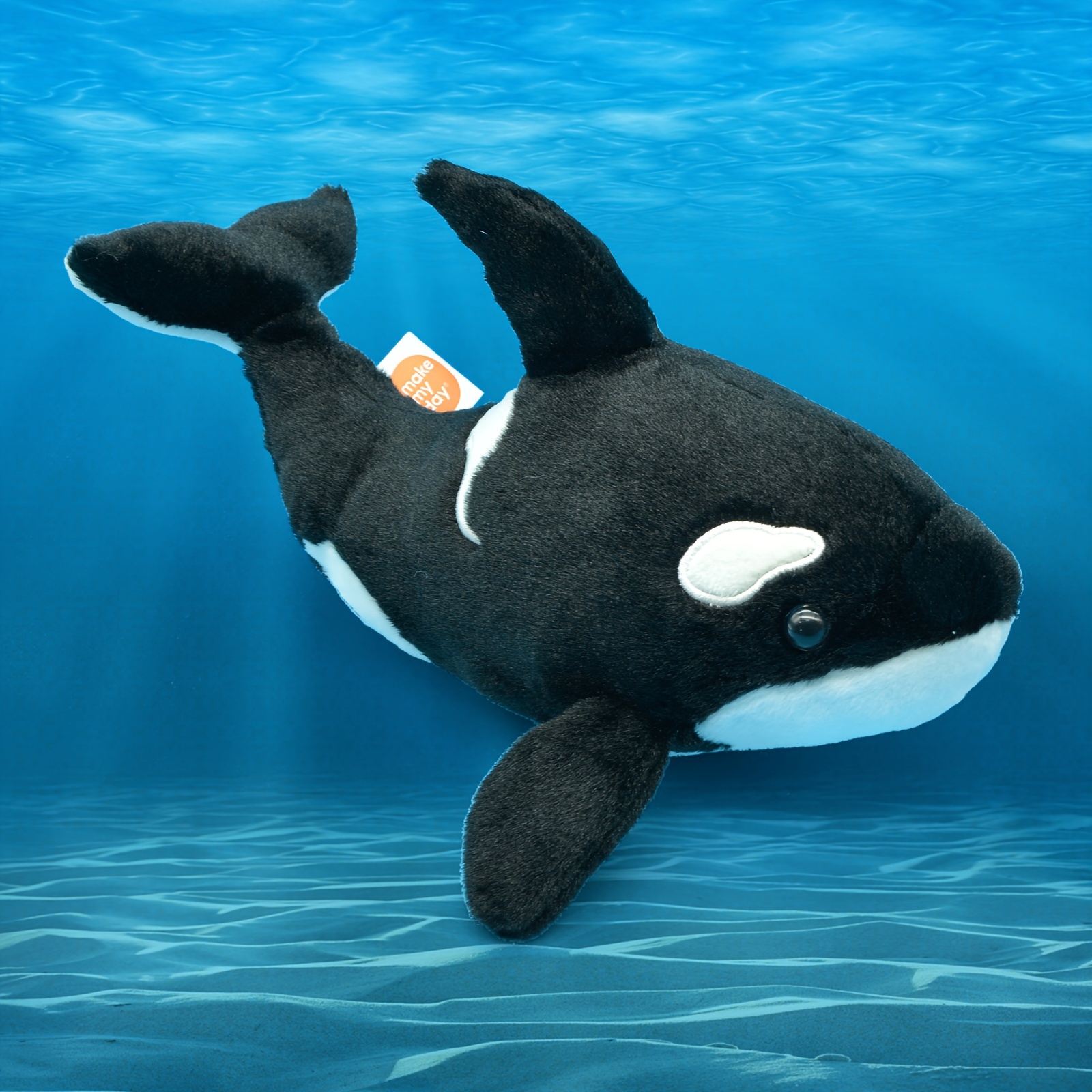 Peluche orque noir / blanc peluche 38 cm - peluches orques animaux